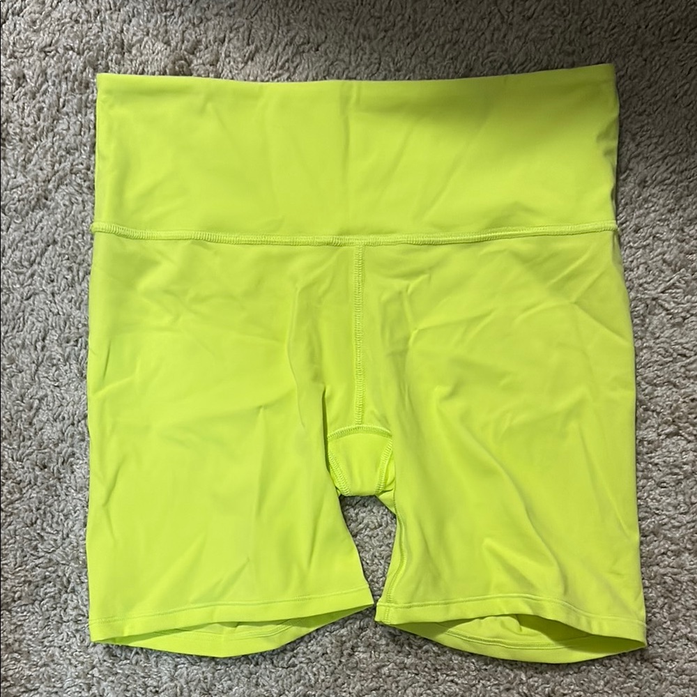 SKIMS Neon Yellow Bike Shorts